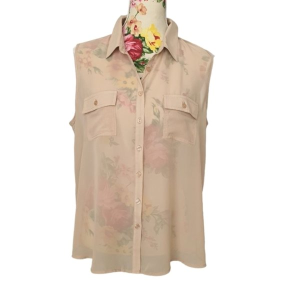 Impulse Sheer Sleeveless Shirt Size 16 - Picture 1 of 11